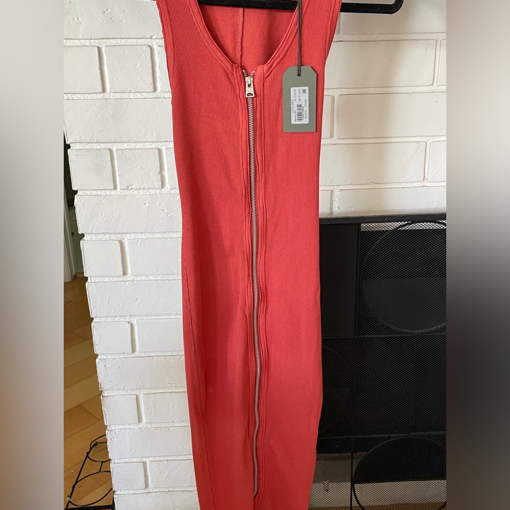 All Saints zipper body con dress. Burnt orange color size US 00